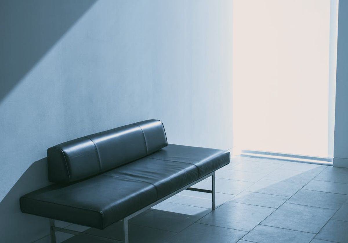 The interior of a modern building